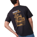Polera Manga Corta Hombre Graphic Moto Negro Cat