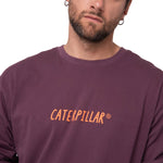 Polera Manga Larga Hombre Diseño SCI FI Burdeo Cat