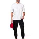 Polera Manga Corta Hombre Diseño SCI FI Blanco Cat