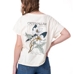 Polera Manga Corta Mujer Botanical Relaxed Blanco Cat