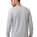 Polera Manga Larga Henley Hombre Slub Knit Gris Cat