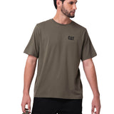 Polera Manga Corta Hombre Small Logo Verde CAT