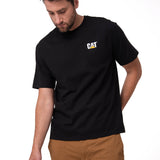 Polera Manga Corta Hombre Small Logo Negro CAT