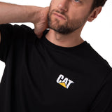 Polera Manga Corta Hombre Small Logo Negro CAT