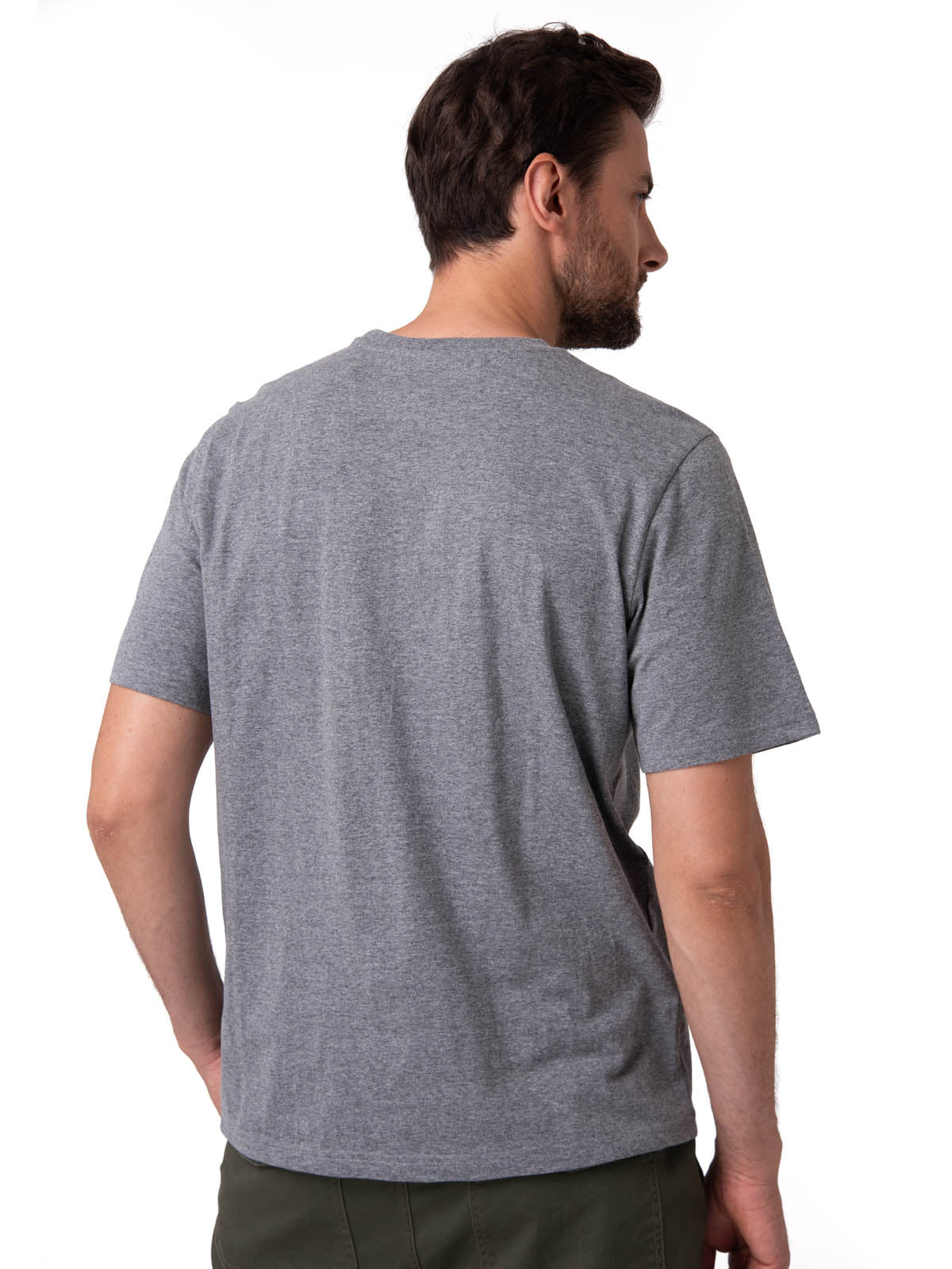 Polera Manga Corta Hombre Small Logo Gris CAT