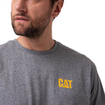 Polera Manga Corta Hombre Small Logo Gris CAT