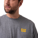 Polera Manga Corta Hombre Small Logo Gris CAT