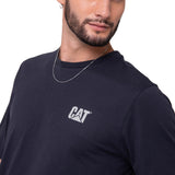 Polera Manga Corta Hombre Small Logo Azul CAT