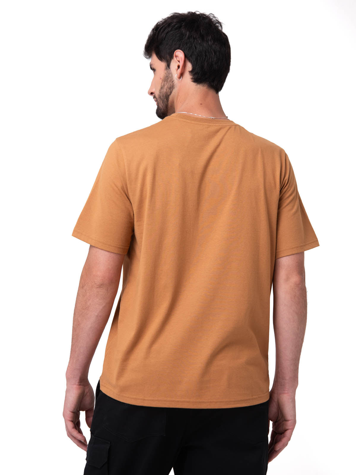 Polera Manga Corta Hombre Small Logo Café CAT