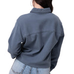 Camisa Manga Larga Mujer Waffle Knit Azul Cat