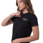 Polera Manga Corta Mujer Heritage Peoria Negro Cat