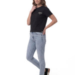 Polera Manga Corta Mujer Heritage Peoria Negro Cat