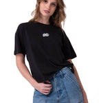 Polera Manga Corta Mujer Caterpillar Culture Negro