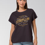 Polera Manga Corta Mujer Time Tested Negro Cat