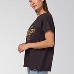 Polera Manga Corta Mujer Time Tested Negro Cat