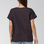 Polera Manga Corta Mujer Time Tested Negro Cat