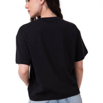Polera Manga Corta Mujer Caterpillar Heart Negro