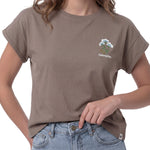 Polera Manga Corta Mujer Cross Stitch Café Cat