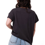 Polera Manga Corta Mujer Peoria Relaxed Negro Cat