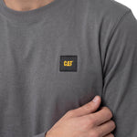 Polera Manga Larga Hombre Cat Patch Gris Cat