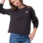 Polera Manga Larga Mujer Diseño Relaxed Negro Cat