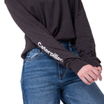 Polera Manga Larga Mujer Diseño Relaxed Negro Cat