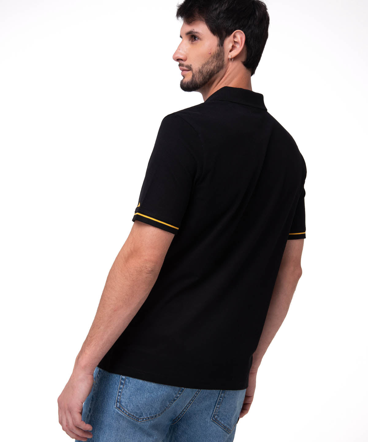 Polo Manga Corta Hombre Caterpillar Slim Negro