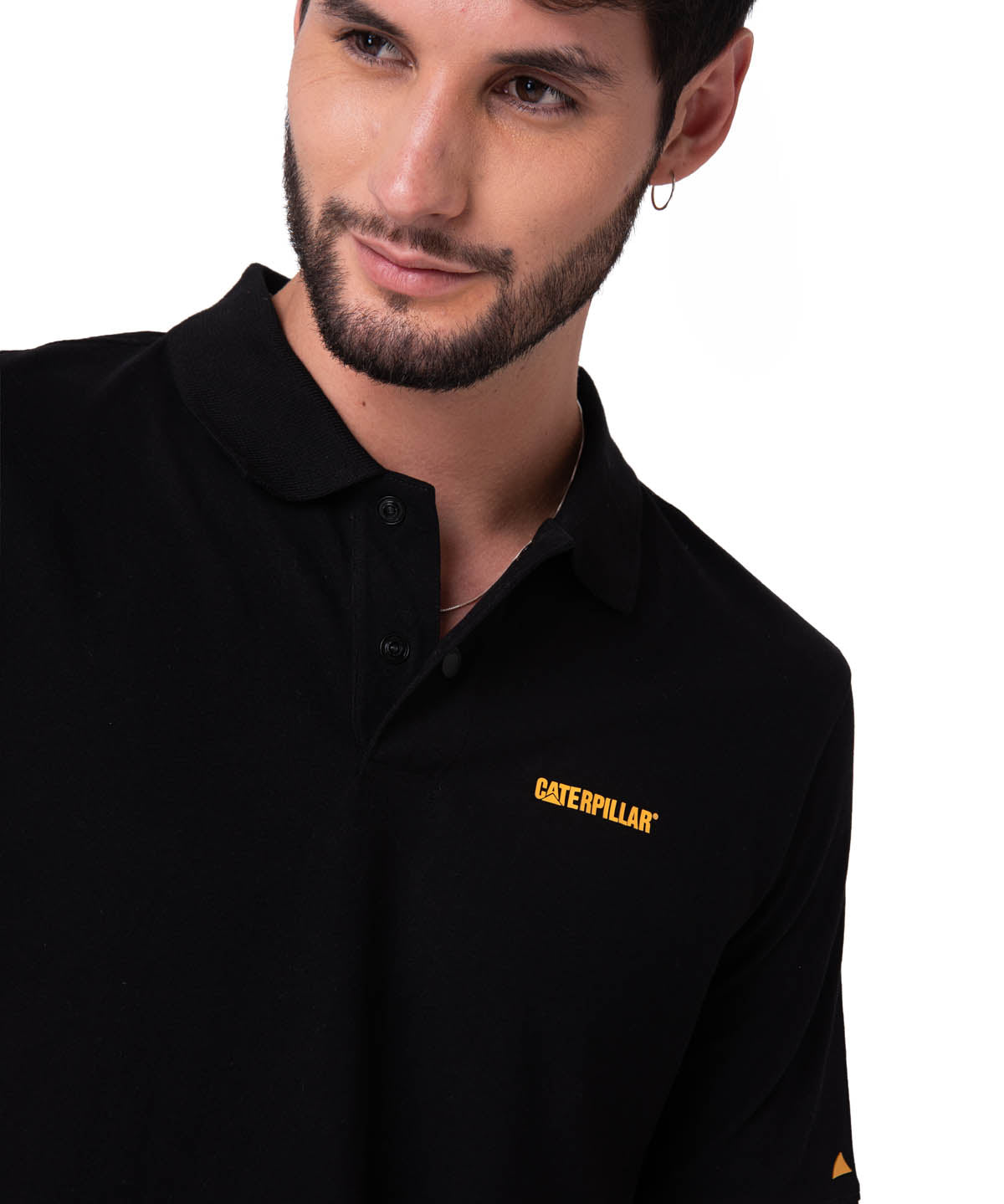 Polo Manga Corta Hombre Caterpillar Slim Negro