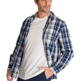 Camisa Manga Larga Hombre Poplin Azul CAT