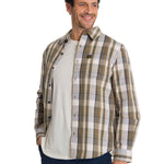 Camisa Manga Larga Hombre Poplin Oliva CAT