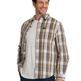 Camisa Manga Larga Hombre Poplin Oliva CAT