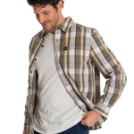 Camisa Manga Larga Hombre Poplin Oliva CAT