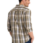 Camisa Manga Larga Hombre Poplin Oliva CAT