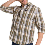 Camisa Manga Larga Hombre Poplin Oliva CAT
