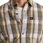 Camisa Manga Larga Hombre Poplin Oliva CAT