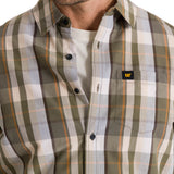 Camisa Manga Larga Hombre Poplin Oliva CAT
