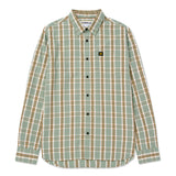 Camisa Manga corta Casual Hombre PLAID POPLIN S/S SHIRT Verde CAT