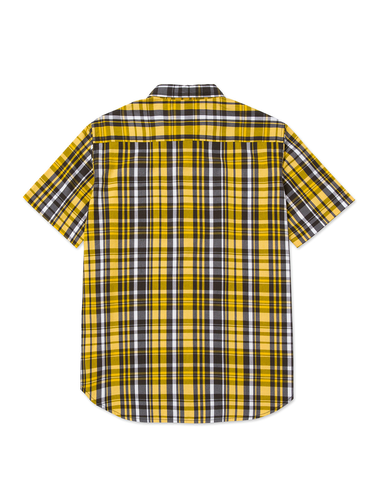 Camisa Manga corta Casual Hombre PLAID POPLIN S/S SHIRT Amarillo CAT