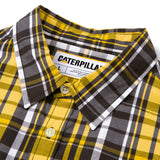 Camisa Manga corta Casual Hombre PLAID POPLIN S/S SHIRT Amarillo CAT