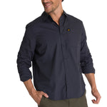 Camisa Manga Larga Hombre Convertible Azul Oscuro CAT