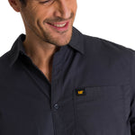 Camisa Manga Larga Hombre Convertible Azul Oscuro CAT