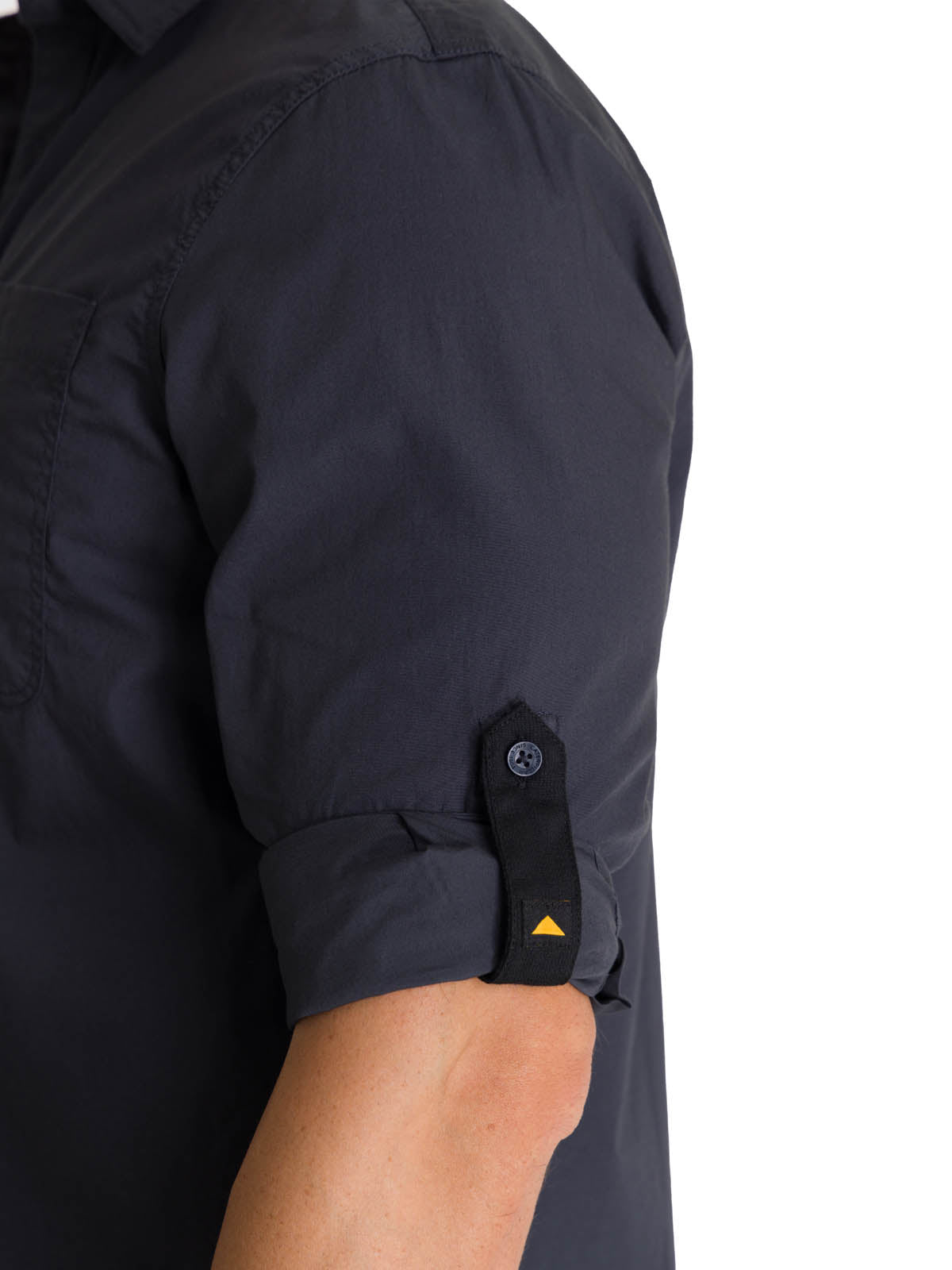 Camisa Manga Larga Hombre Convertible Azul Oscuro CAT