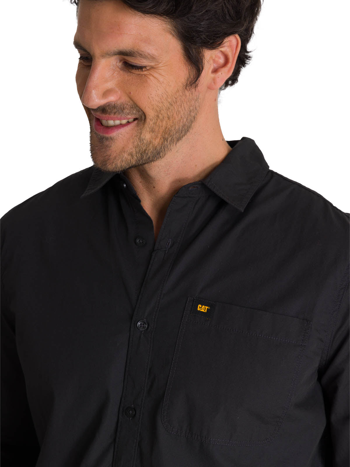 Camisa Manga Larga Hombre Convertible Negro CAT