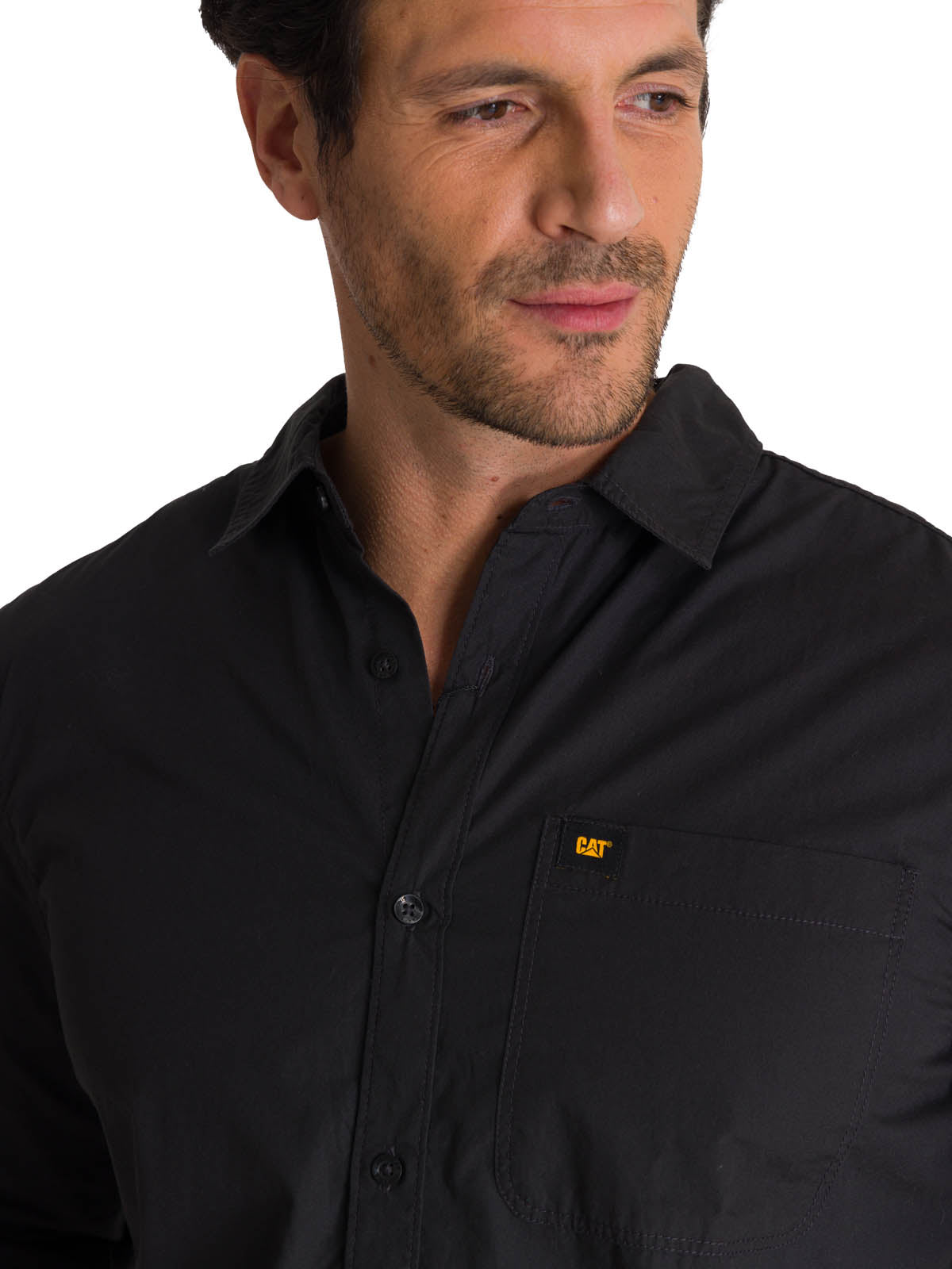 Camisa Manga Larga Hombre Convertible Negro CAT