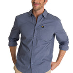 Camisa Manga Larga Hombre Convertible Azul Acero CAT