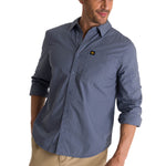 Camisa Manga Larga Hombre Convertible Azul Acero CAT