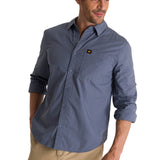 Camisa Manga Larga Hombre Convertible Azul Acero CAT