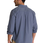 Camisa Manga Larga Hombre Convertible Azul Acero CAT