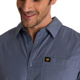 Camisa Manga Larga Hombre Convertible Azul Acero CAT