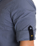 Camisa Manga Larga Hombre Convertible Azul Acero CAT